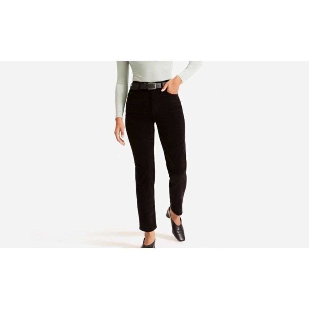 Everlane The Cheeky Straight Corduroy Pant Black Size 27
